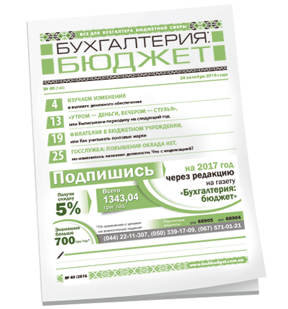Бухгалтерия: бюджет