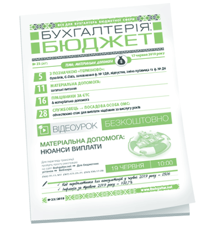 Бухгалтерія: бюджет