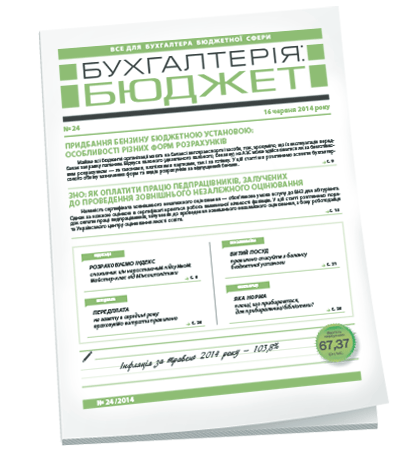 Бухгалтерія: бюджет