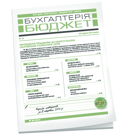 Бухгалтерія: бюджет