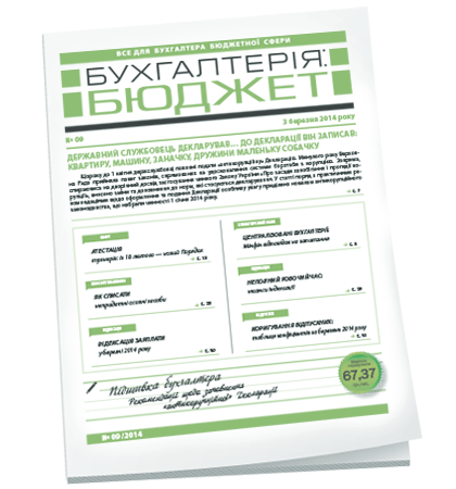 Бухгалтерія: бюджет