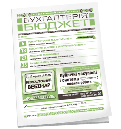 Бухгалтерія: бюджет