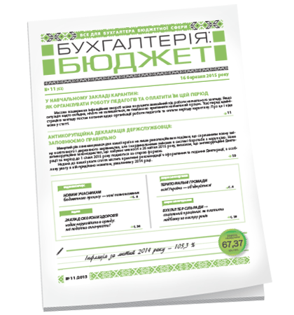 Бухгалтерія: бюджет