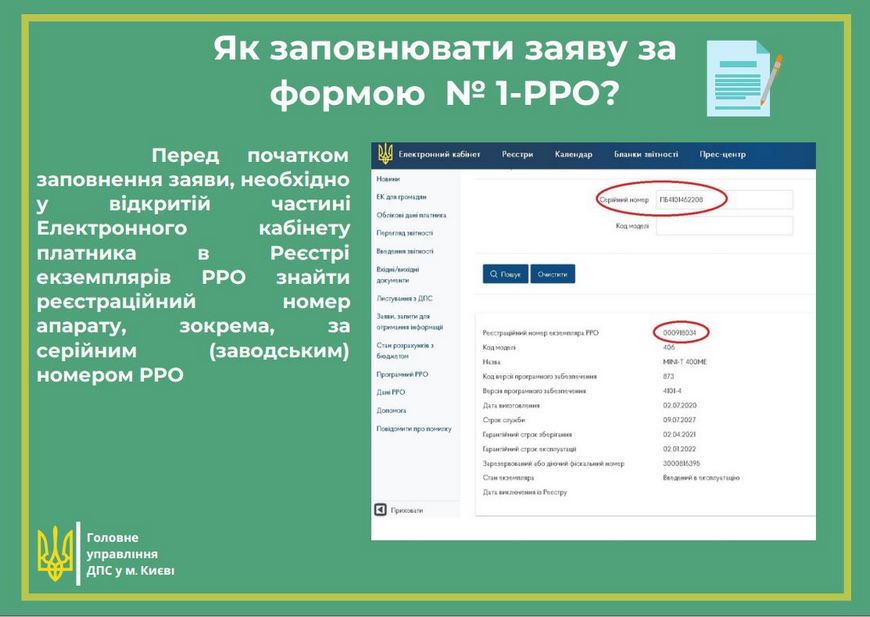 Новости. Заповнення заяви за ф. № 1-РРО